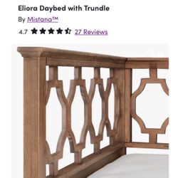 New Wood Lattice Design Daybed with Trundle Twin Size
