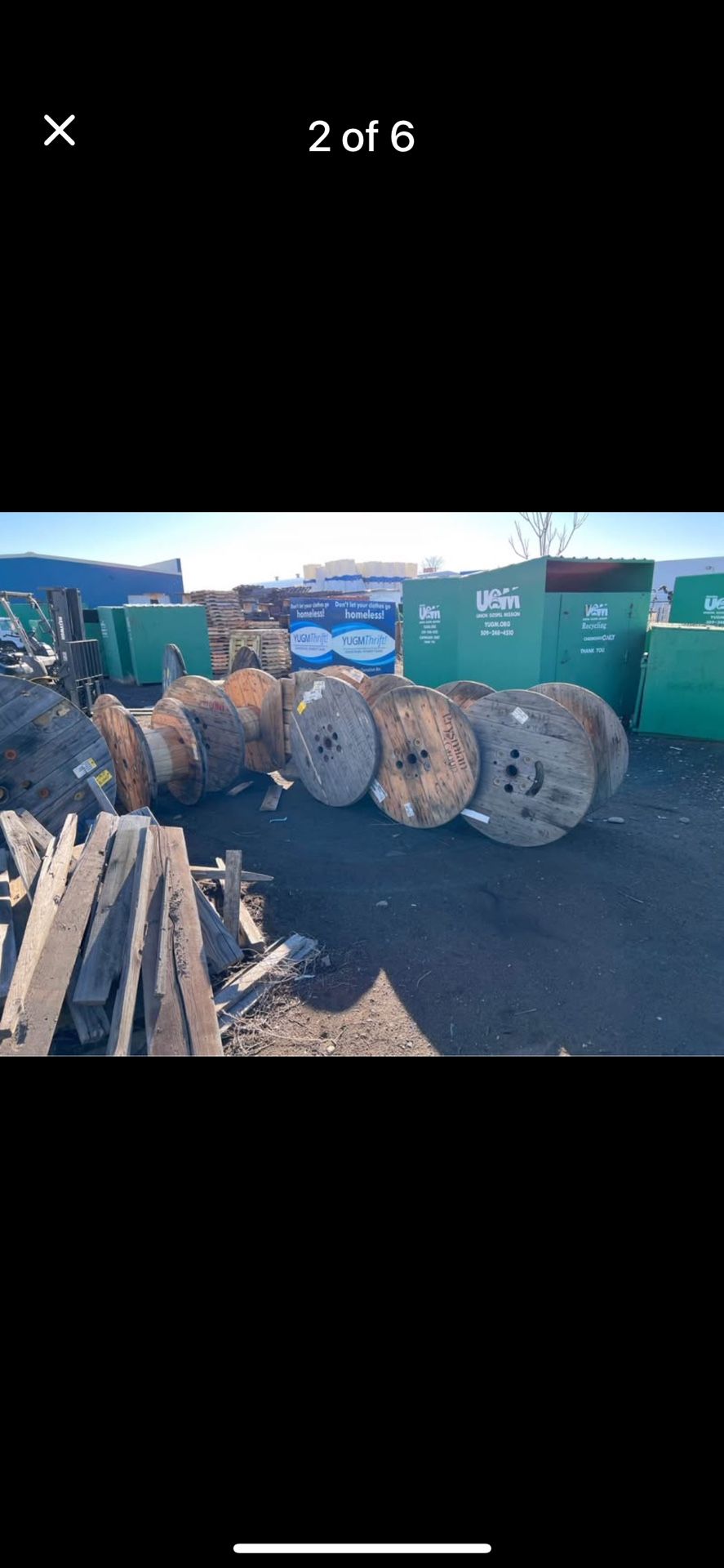Completely Free Wooden Spools & Old Apple Bins