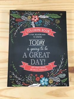 Coloring Book Adult Today is going to be A Great Day Stress Relief