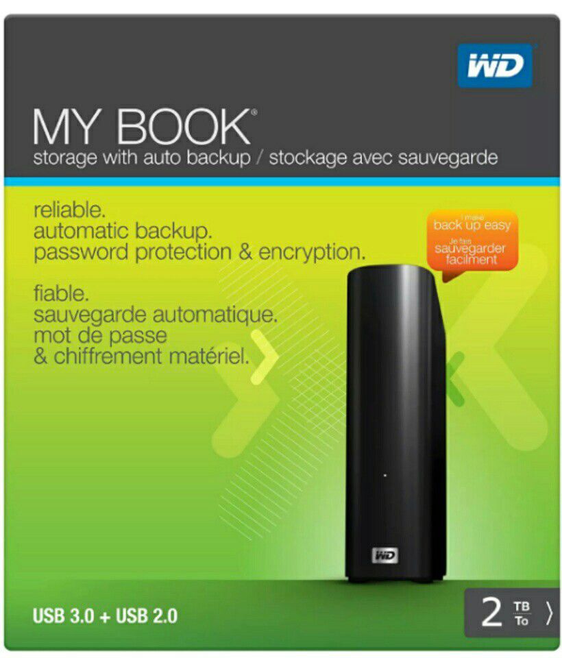 2 TB External Hard Drive - WD My Book USB 3.0 + 2TB Storage