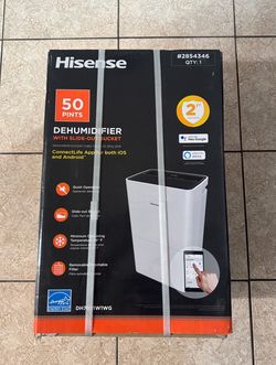 Hisense 50-Pint Dehumidifier with Slide-Out Bucket