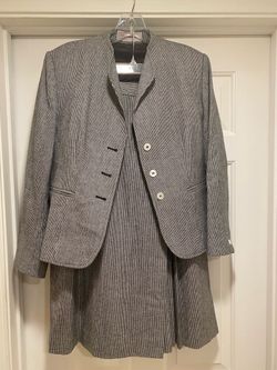 Vintage Evan Picone Houndstooth Wool Suit Union Classic Jacket Size 6/Skirt Size 8