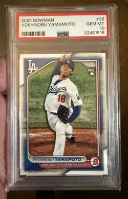 2024 Bowman Yoshinobu Yamamoto PSA GEM MT 10