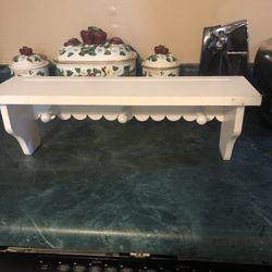 Cute White Shelf With Hooks