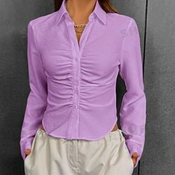 Womens Lavender Shirt Shein