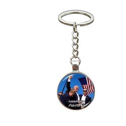 Never Stop Fighting - Trump Keychain 