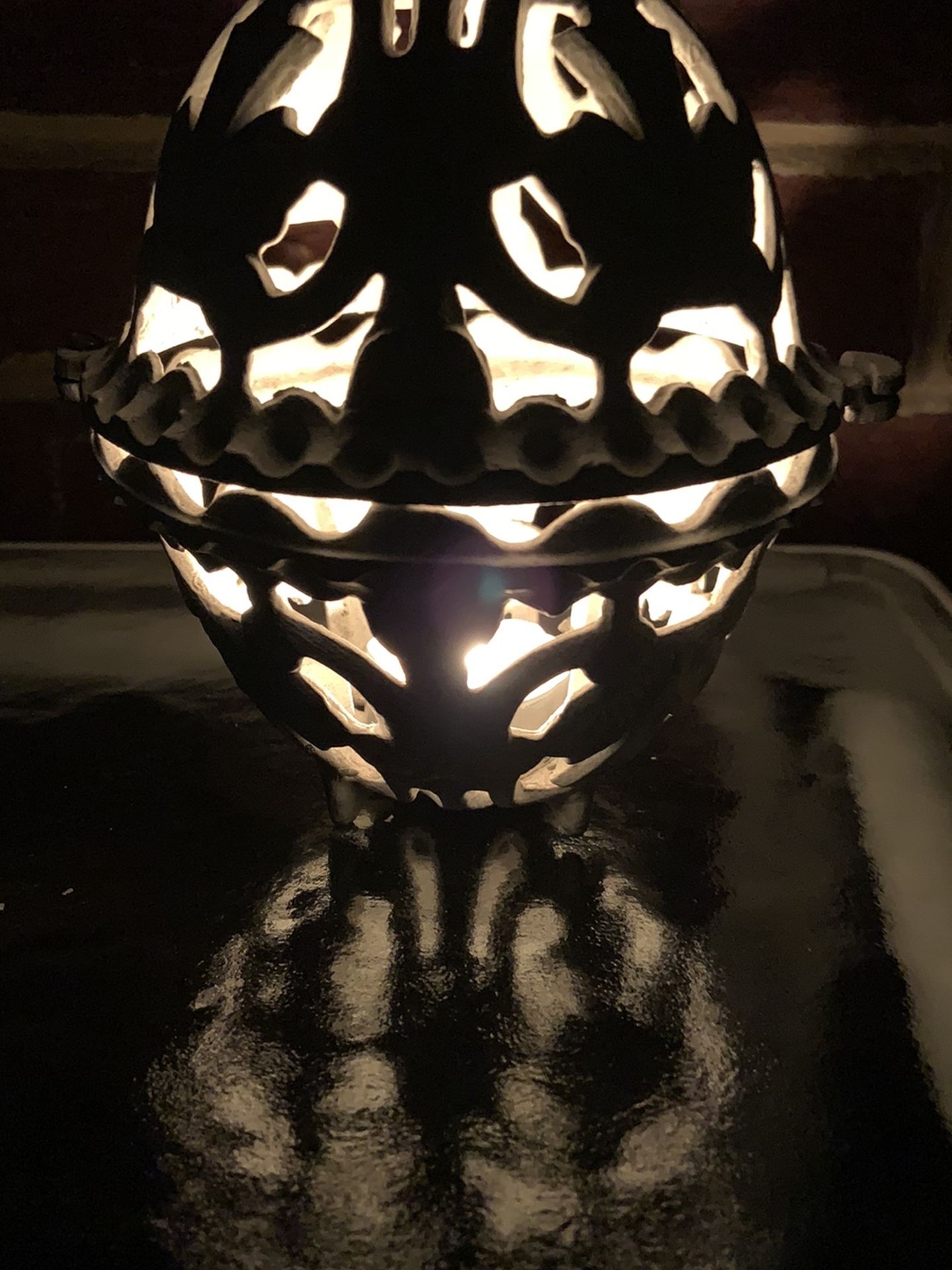 Unique Iron Lattice Tealight Candle Holder