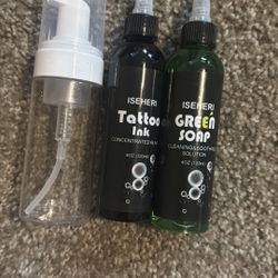 Tattoo Ink & Green Soap Kit — Brand New, 4oz Each