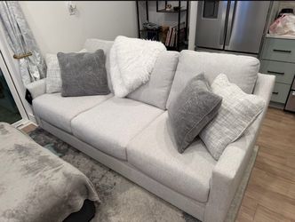 Contemporary Sofa with Accent Pillows