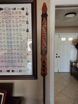 Hand crafted leather guitar strap