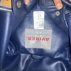 Avirex Leather Varsity Jacket (for Kids)