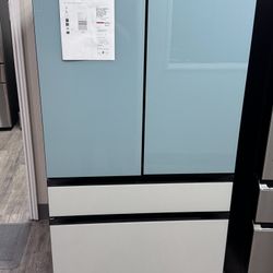 Samsung 4 Door Bespoke White Glass Refrigerator