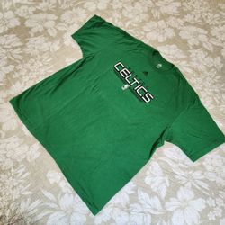 Adidas XL Celtis Boston NBA Green T-Shirt Graphic Print Men's Short Sleeve