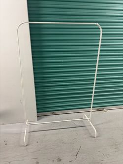 White Metal Clothing Rack