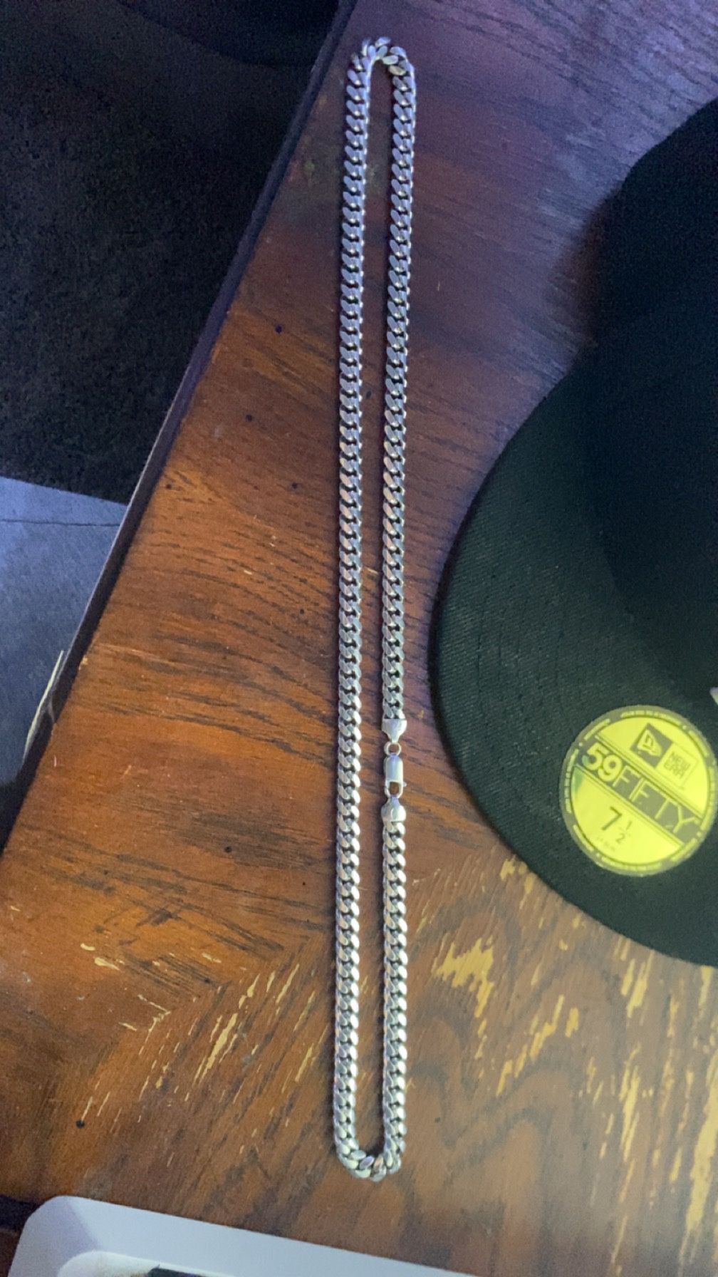 925 silver (7mm 26 inch) cuban link chain