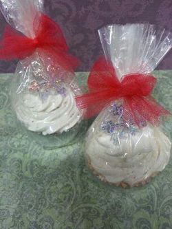 Snow flake cupcake bath fizzy