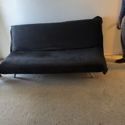 🌹BLACK FUTON-BECOMES A  SOFA OR BED 70” L X 49” W🥰