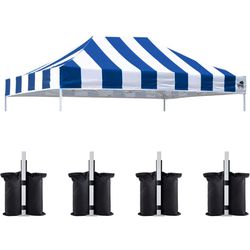 Top Only Eurmax USA Canopy Replacement Top Only,10x15 Pop Up Canopy Tent Top Cover
