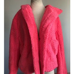 NWT Cotton Candy LA Strawberry Pink Teddy Bear Jacket 