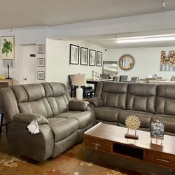 2pc Sofa And Loveseat Recliners 