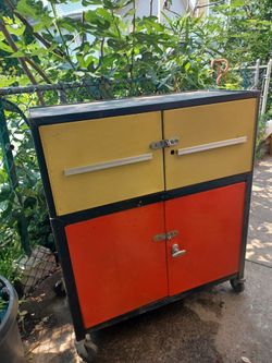 Garage tool cabinet. Metal