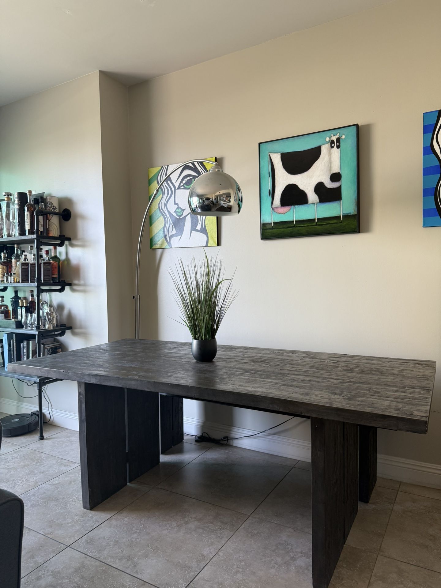 Wood Dining Room Table / Bench Set