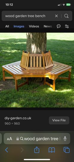 Wooden Garden Bench Tree Wrap Seating