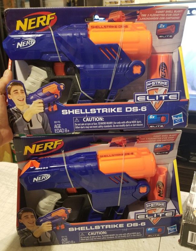 Nerf Shellstrike DS-6 Set Of 2 *new*