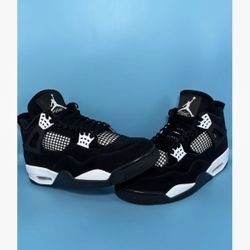 6.5 Womens-Jordan 4 Retro White Thunder