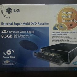 LG GE20 External Super Multi DVD Rewriter Drive (LightScribe)