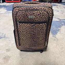 Leopard Print Suitcase