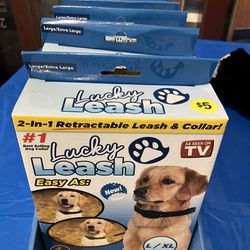 Retractable Dog Leash & Collar - New In Box