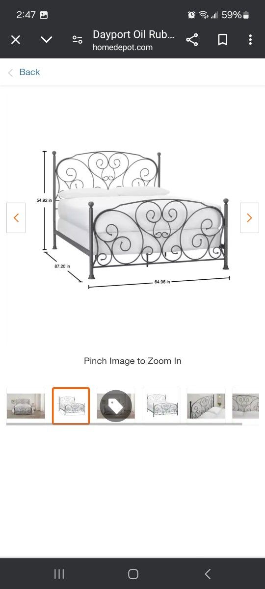 Stylewell Dayport Metal Queen Bed