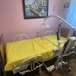 Bariatric Hospital Bed And Hoyer Lift 