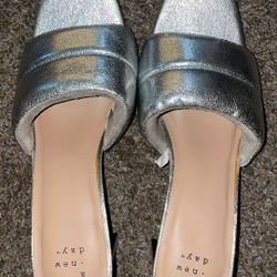 A New Day Sandals Silver Heels