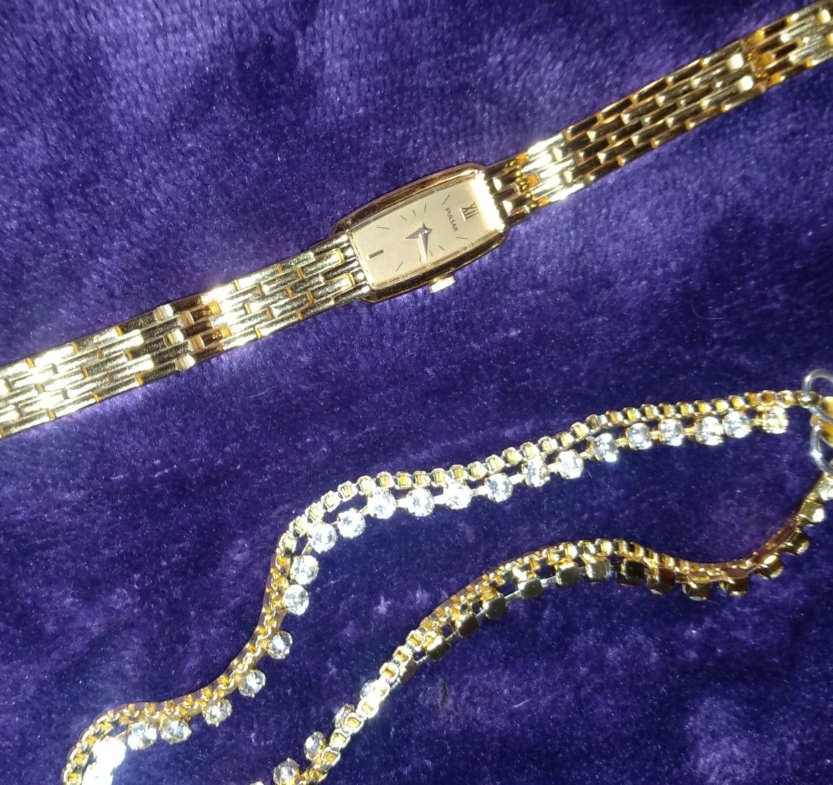 Ladies Golden Duo Watch & Bracelet