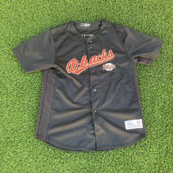 ARIZONA DIAMONDBACKS “True Fan” BRANDON WEBB, MLB Baseball Jersey. YOUTH Size L.