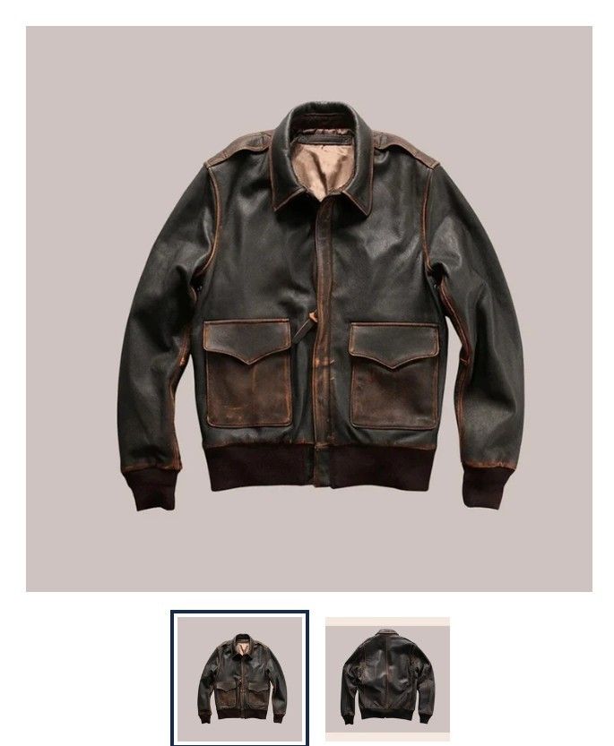 Genuine Leather A2 Aviator Bomber Jacket