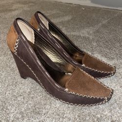 Brown Wedges Size 6.5