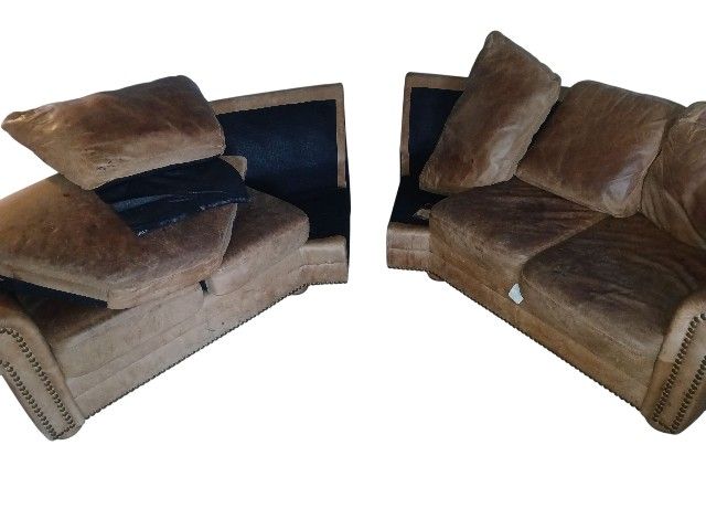Brown Leather Couch