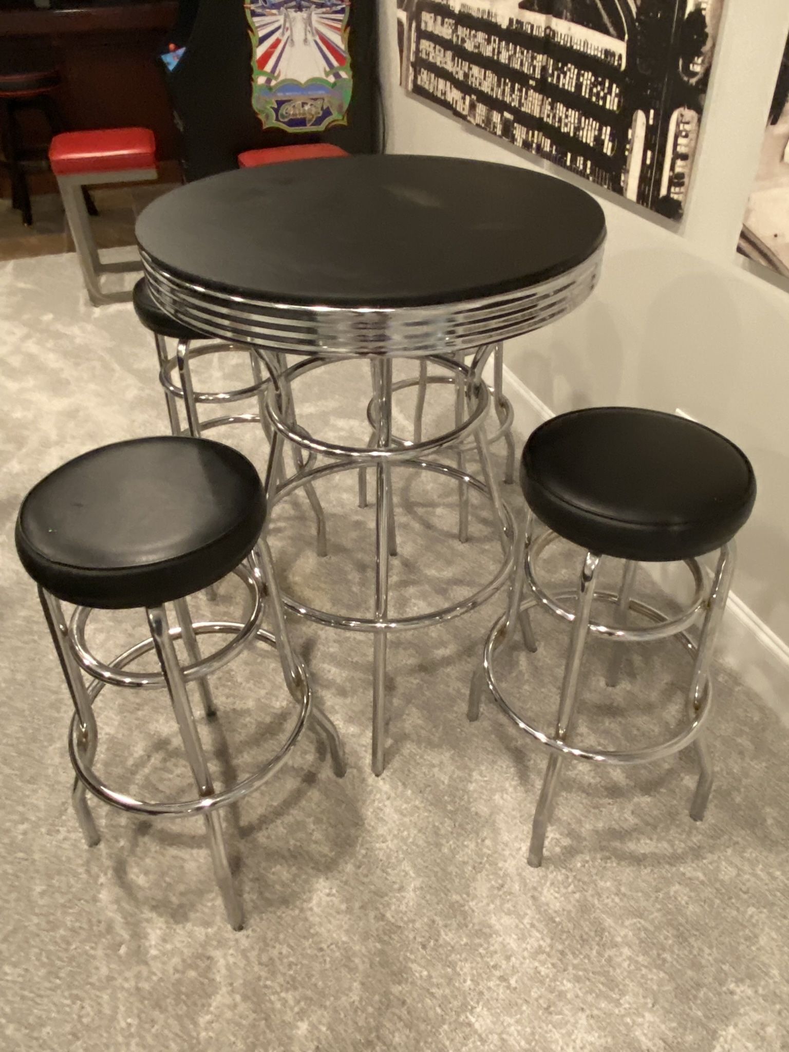 Pottery Barn Pub Table W/ 4 Stools