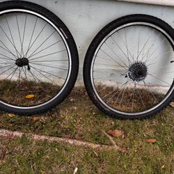 Pair Of 26 In Mountain Bike Wheel