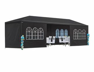 10x30 Large White Outdoor Party Canopy Tent side walls included