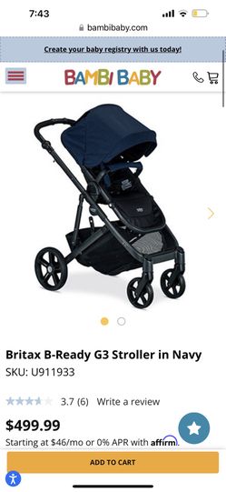 Britax Be Ready Stroller Navy Blue