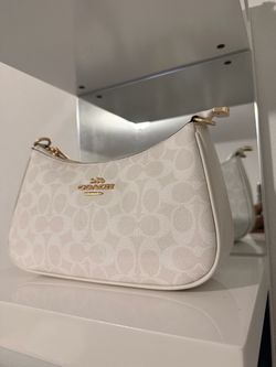 Coach Signature Shoulder Bag White