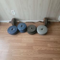 Curling Bar And Weights