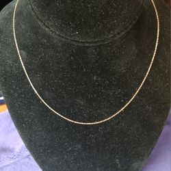 Gold Necklace 14k Rose Gold 16"
