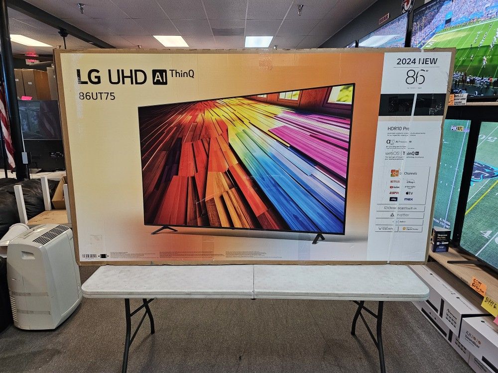 LG 86 INCH UHD TV'S IN STOCK 86UT7590 THINQ AI AIR PLAY BLUETOOTH W/WARRANTY - PAYMENT PLANS