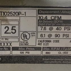 Air Compressor Ingersoll-Rand 