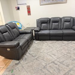 Ashley Garristown gray power reclining sofa 